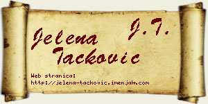 Jelena Tacković vizit kartica